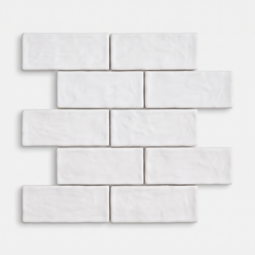 White Ripple Irregular Edge Matt Tile 75X150
