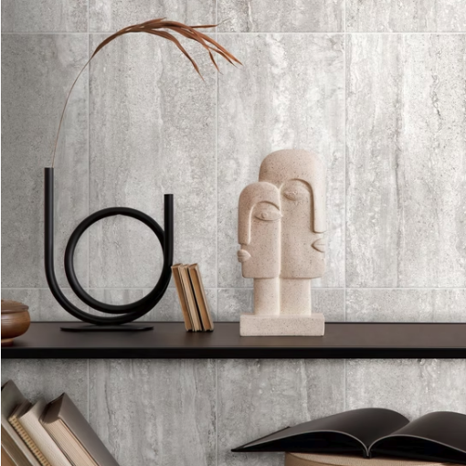 Alternative view of Striato Silver Tile Matt 600x600   