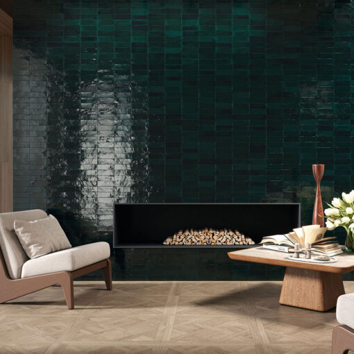 Alternative view of Tone Lagoon Subway Gloss Tile 52x160mmx10mm