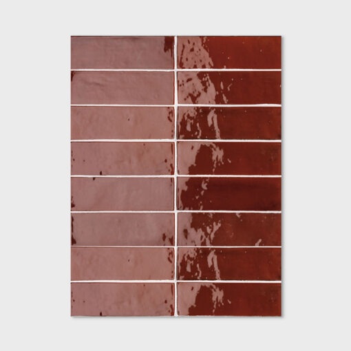 Tone Cherry Subway Gloss Tile 52x160mmx10mm